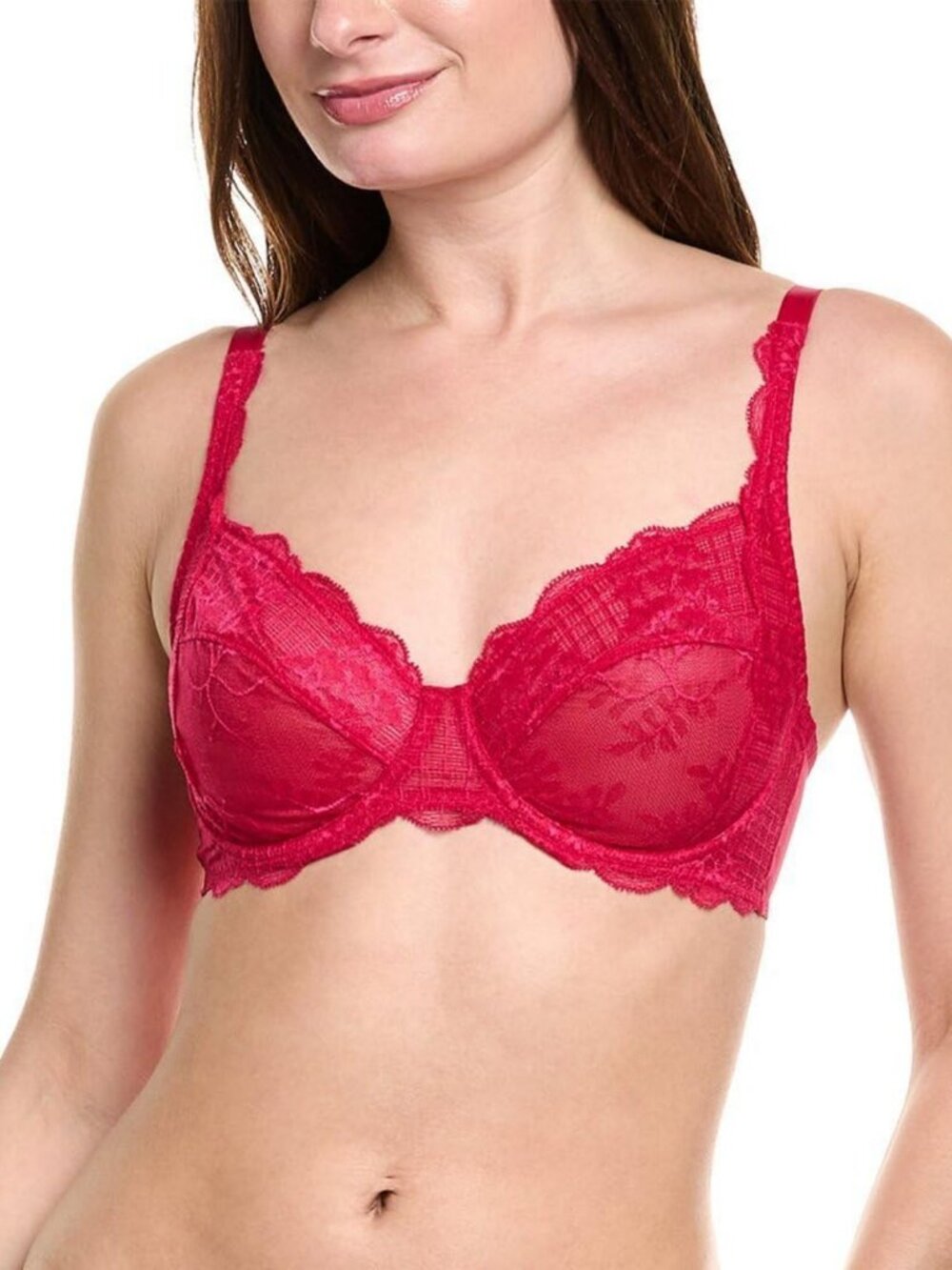 Full Cup Lace Bra - Comfortable Support, Adjustable Straps, Perfect Fit